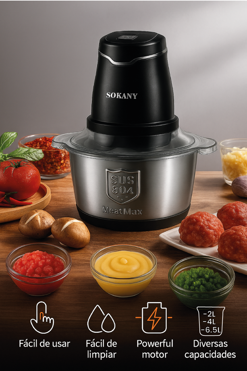 Procesador de Alimentos Sokany® 6.5 Litros