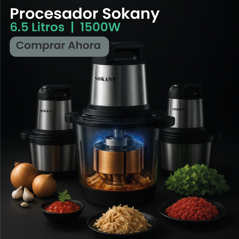 Procesador de Alimentos Sokany® 6.5 Litros