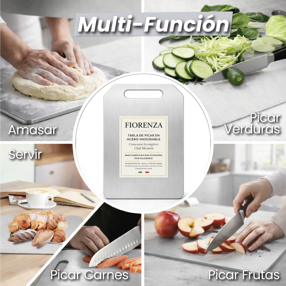 InoxPremium® Set 2 Tablas de Cortar Acero Inoxidable 304